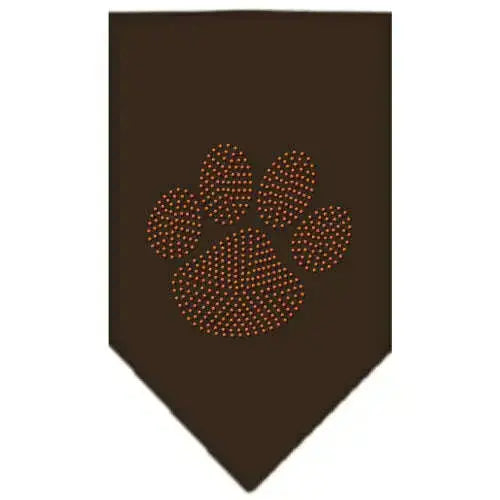 Paw-Orange-Rhinestone-Bandana-Cocoa-Small-GreatEagleInc-319122441