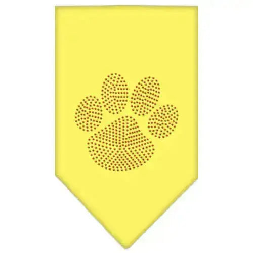 Paw-Orange-Rhinestone-Bandana-Yellow-Small-GreatEagleInc-333788030