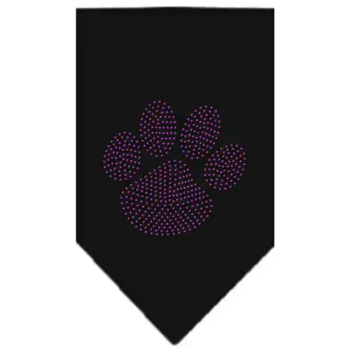 Paw-Purple-Rhinestone-Bandana-Black-Small-GreatEagleInc-333942080