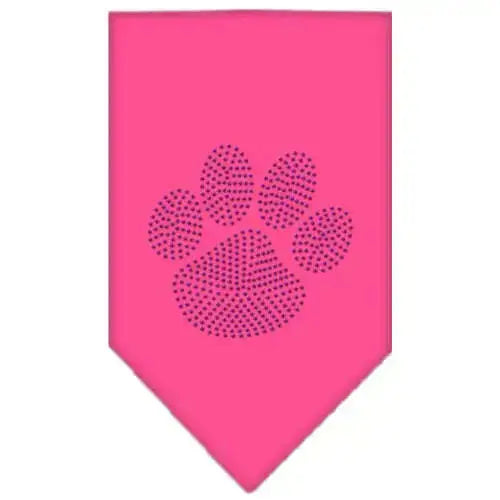 Paw-Purple-Rhinestone-Bandana-Bright-Pink-Small-GreatEagleInc-318593454