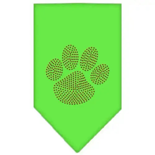 Paw-Red-Rhinestone-Bandana-Lime-Green-Small-GreatEagleInc-333941855