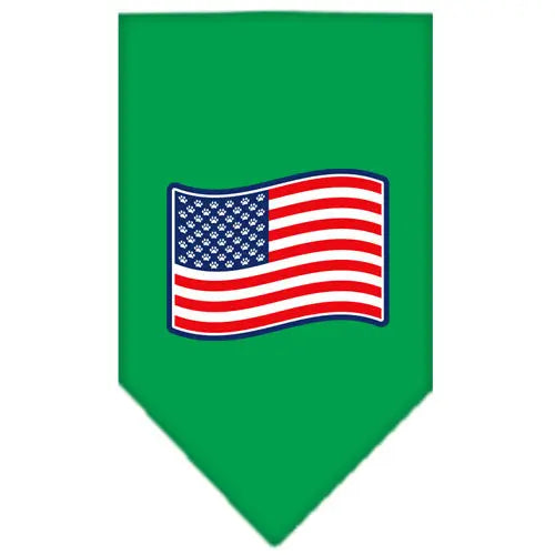 Paws And Stripes Screen Print Bandana Emerald Green Large Default Title