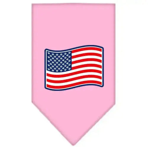 Paws-And-Stripes-Screen-Print-Bandana-Light-Pink-Large-GreatEagleInc-318554524