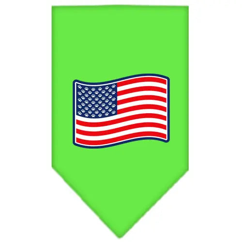 Paws And Stripes Screen Print Bandana Lime Green Small Default Title