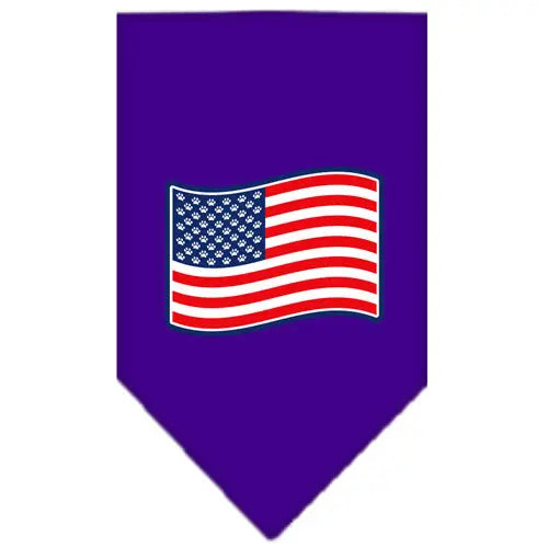 Paws And Stripes Screen Print Bandana Purple Large Default Title