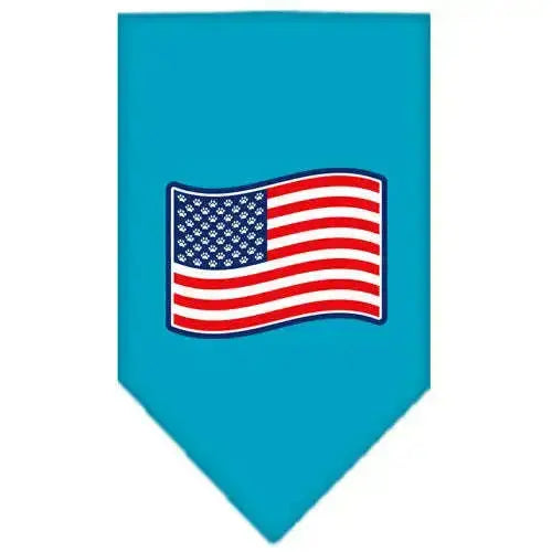 Paws-And-Stripes-Screen-Print-Bandana-Turquoise-Large-GreatEagleInc-319149282