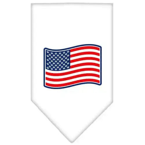 Paws-And-Stripes-Screen-Print-Bandana-White-Small-GreatEagleInc-319092718