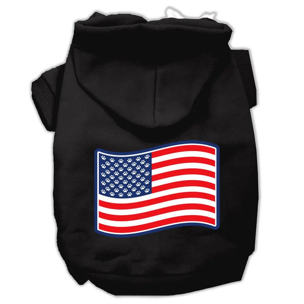 Paws And Stripes Screen Print Pet Hoodies Black M Default Title