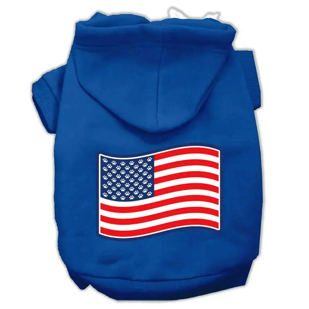 Paws-And-Stripes-Screen-Print-Pet-Hoodies-Blue-Size-Xs-GreatEagleInc-333729159