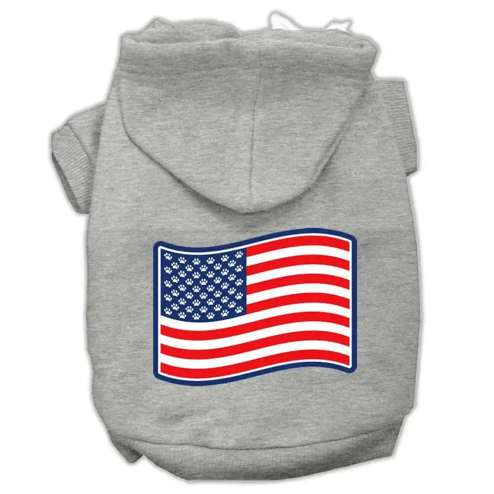 Paws-And-Stripes-Screen-Print-Pet-Hoodies-Grey-S-GreatEagleInc-319422538
