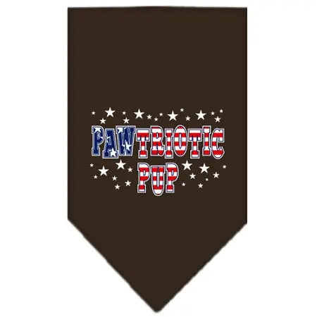 Pawtriotic Pup Screen Print Bandana Cocoa Small Default Title