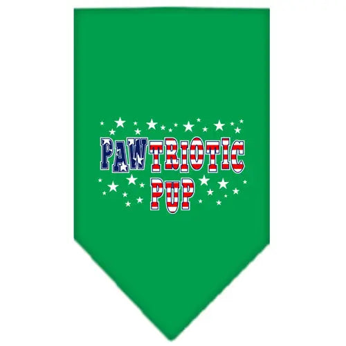 Pawtriotic Pup Screen Print Bandana Emerald Green Large Default Title