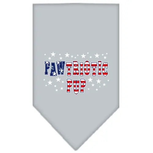 Pawtriotic Pup Screen Print Bandana Grey Large Default Title