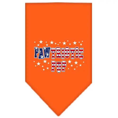 Pawtriotic Pup Screen Print Bandana Orange Large Default Title