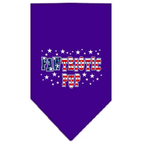 Pawtriotic Pup Screen Print Bandana Purple Large Default Title