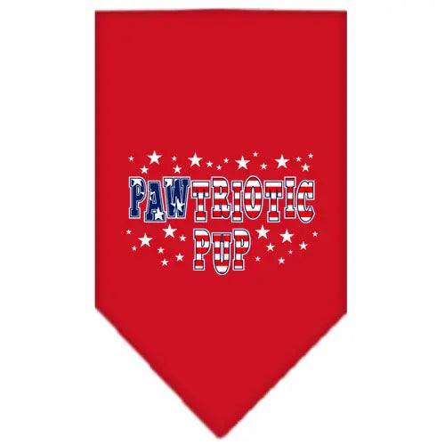 Pawtriotic Pup Screen Print Bandana Red Small Default Title