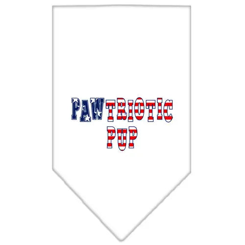 Pawtriotic Pup Screen Print Bandana White Large Default Title