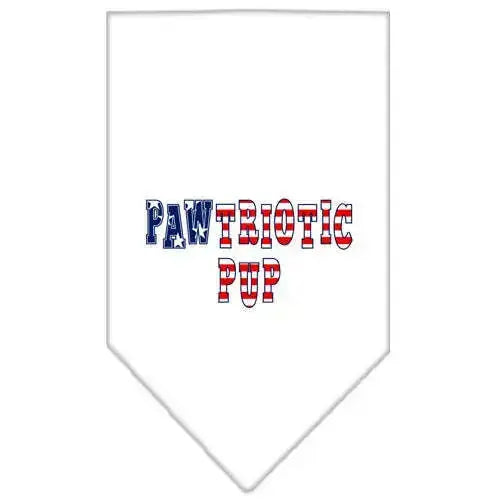 Pawtriotic-Pup-Screen-Print-Bandana-White-Small-GreatEagleInc-319090774