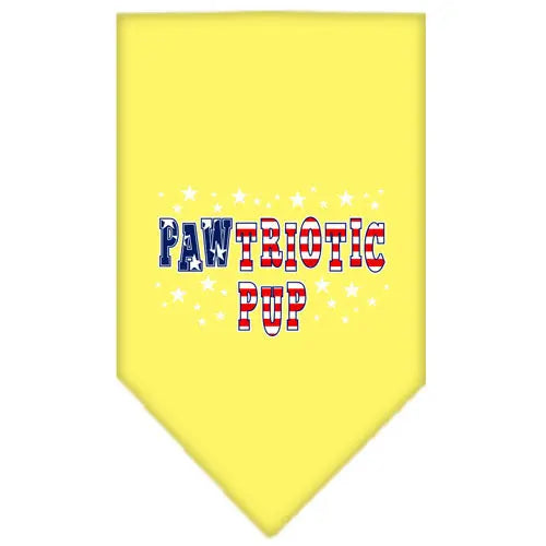 Pawtriotic Pup Screen Print Bandana Yellow Small Default Title