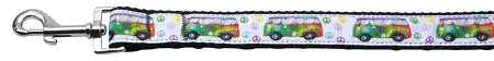 Peace Bus Nylon Dog Leash 3/8 Inch Wide 4ft Long Default Title