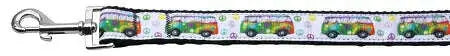 Peace-Bus-Nylon-Dog-Leash-3-8-Inch-Wide-4ft-Long-GreatEagleInc-318589185