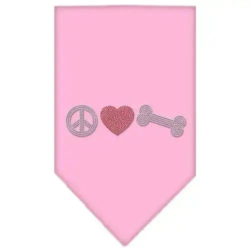 Peace-Love-Bone-Rhinestone-Bandana-Light-Pink-Large-GreatEagleInc-333882872