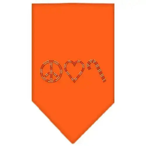 Peace-Love-Candy-Cane-Rhinestone-Bandana-Orange-Small-GreatEagleInc-318997322