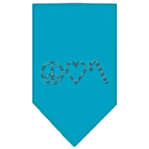 Peace-Love-Candy-Cane-Rhinestone-Bandana-Turquoise-Small-GreatEagleInc-318997582