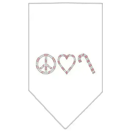 Peace-Love-Candy-Cane-Rhinestone-Bandana-White-Large-GreatEagleInc-318996879