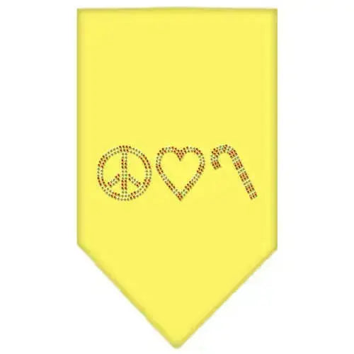 Peace-Love-Candy-Cane-Rhinestone-Bandana-Yellow-Small-GreatEagleInc-318997732