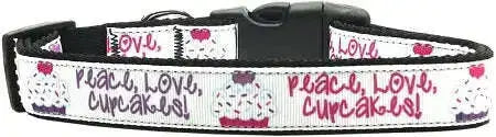 Peace-Love-Cupcakes-Nylon-Cat-Collar-GreatEagleInc-318498568