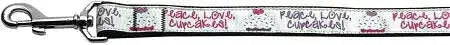 Peace-Love-Cupcakes-Nylon-Dog-Leash-5-8-Inch-Wide-4ft-Long-GreatEagleInc-318490663