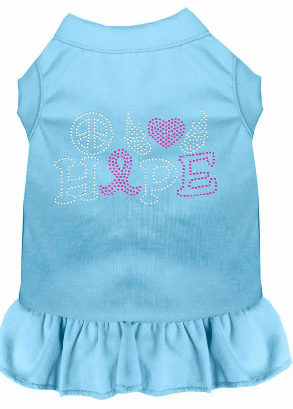 Peace-Love-Hope-Breast-Cancer-Rhinestone-Pet-Dress-Baby-Blue-Med-GreatEagleInc-319283338
