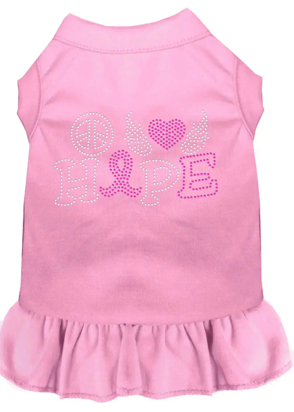 Peace-Love-Hope-Breast-Cancer-Rhinestone-Pet-Dress-Light-Pink-Lg-GreatEagleInc-319284053