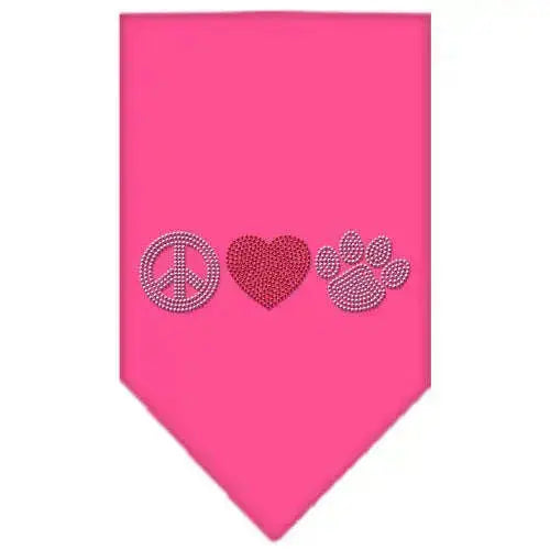 Peace-Love-Paw-Rhinestone-Bandana-Bright-Pink-Large-GreatEagleInc-318556553