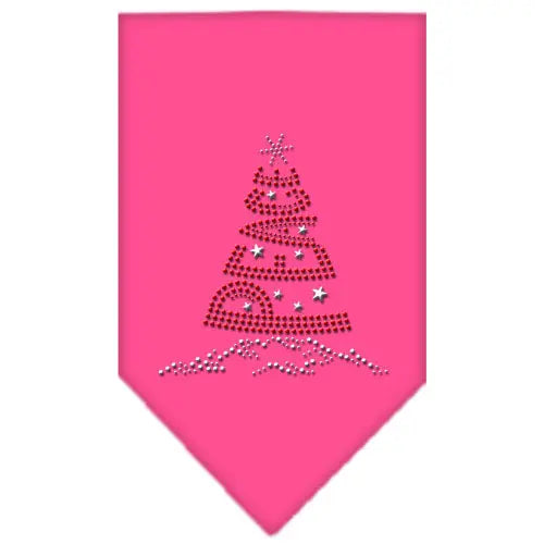 Peace Tree Rhinestone Bandana Bright Pink Small Default Title