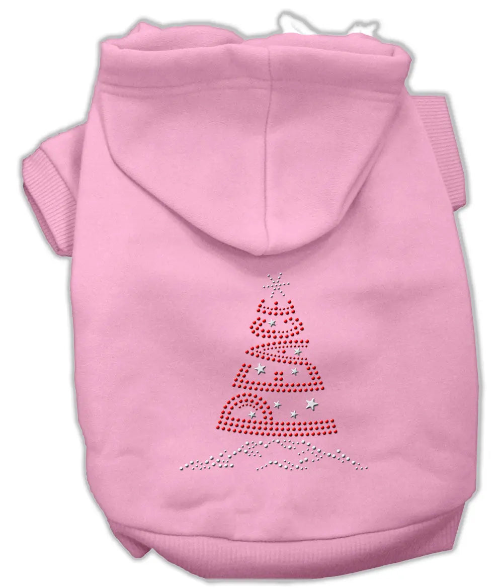 Peace Tree Rhinestone Hoodies Pink S Default Title