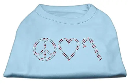 Peace, Love, And Candy Canes Shirts Baby Blue Xl Default Title