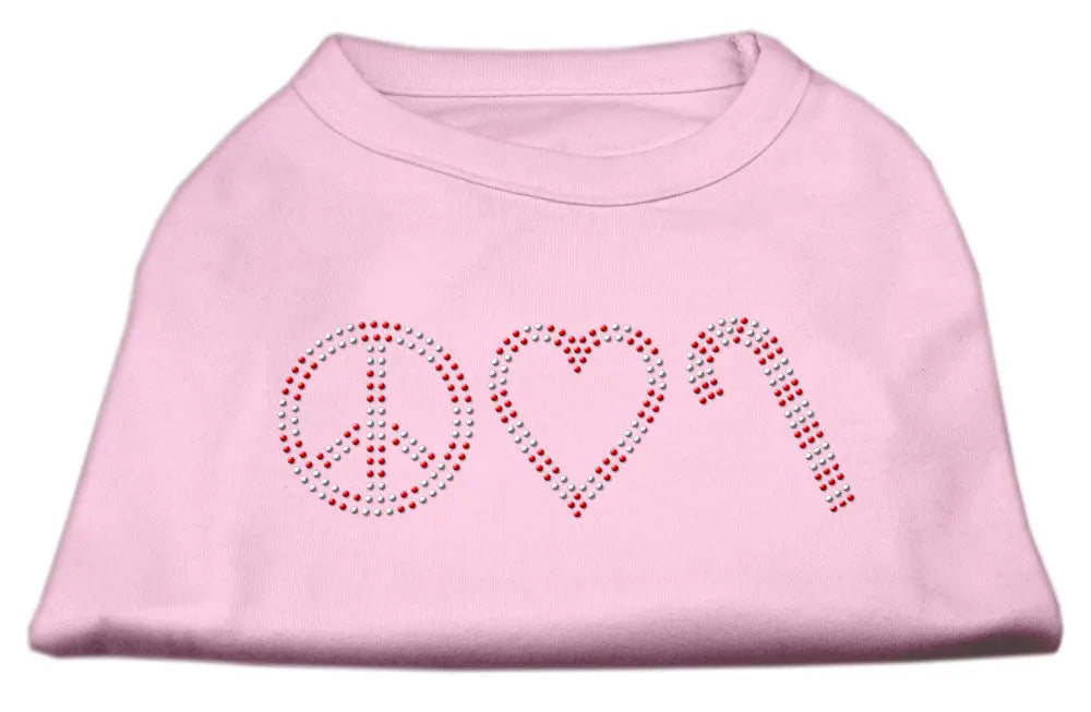 Peace, Love, And Candy Canes Shirts Light Pink Xs Default Title