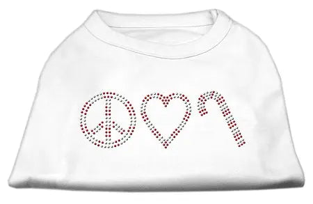 Peace, Love, And Candy Canes Shirts White L Default Title