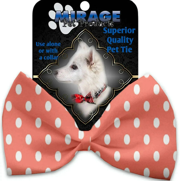Peach-Polka-Dots-Pet-Bow-Tie-GreatEagleInc-333768811