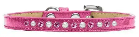 Pearl-And-Pink-Crystal-Size-8-Pink-Puppy-Ice-Cream-Collar-GreatEagleInc-333907235
