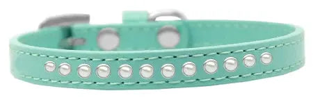Pearl Size 12 Aqua Puppy Collar Default Title