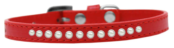 Pearl Size 12 Red Puppy Collar Default Title