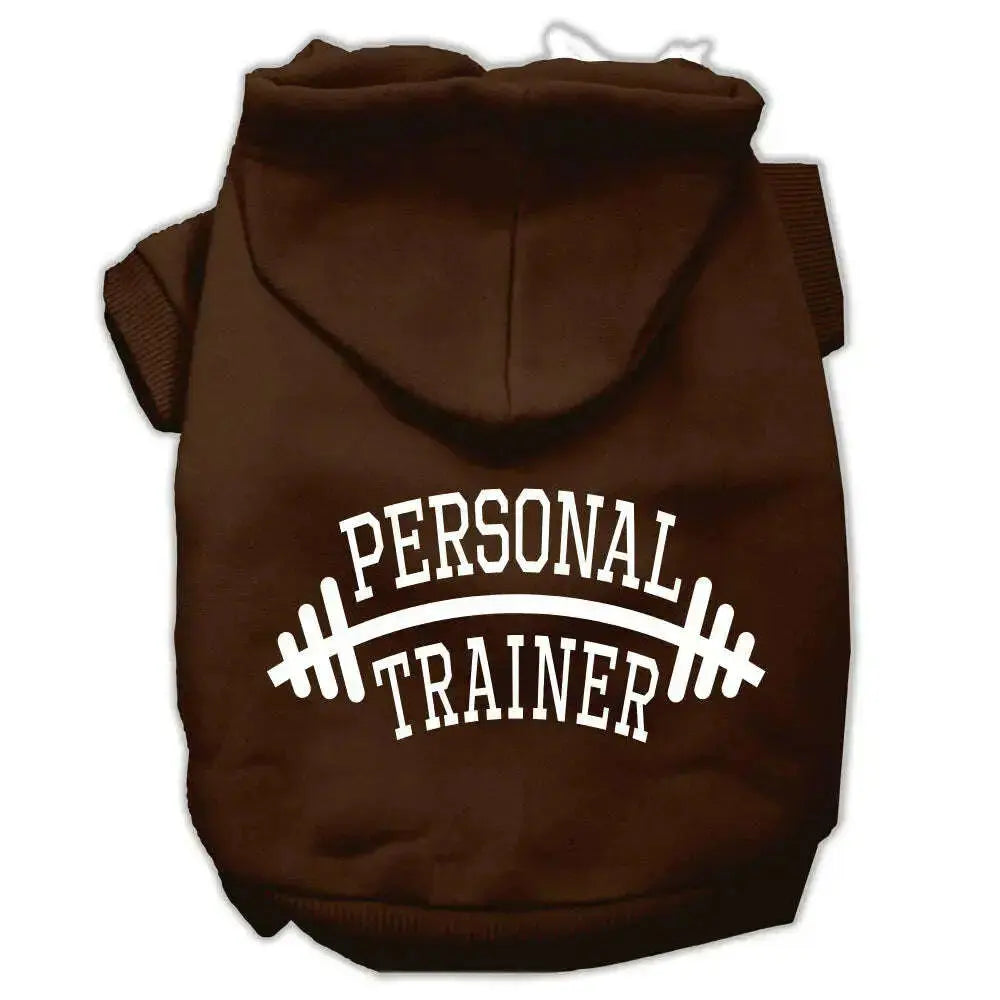 Personal-Trainer-Screen-Print-Pet-Hoodies-Brown-Size-Xl-GreatEagleInc-333739233