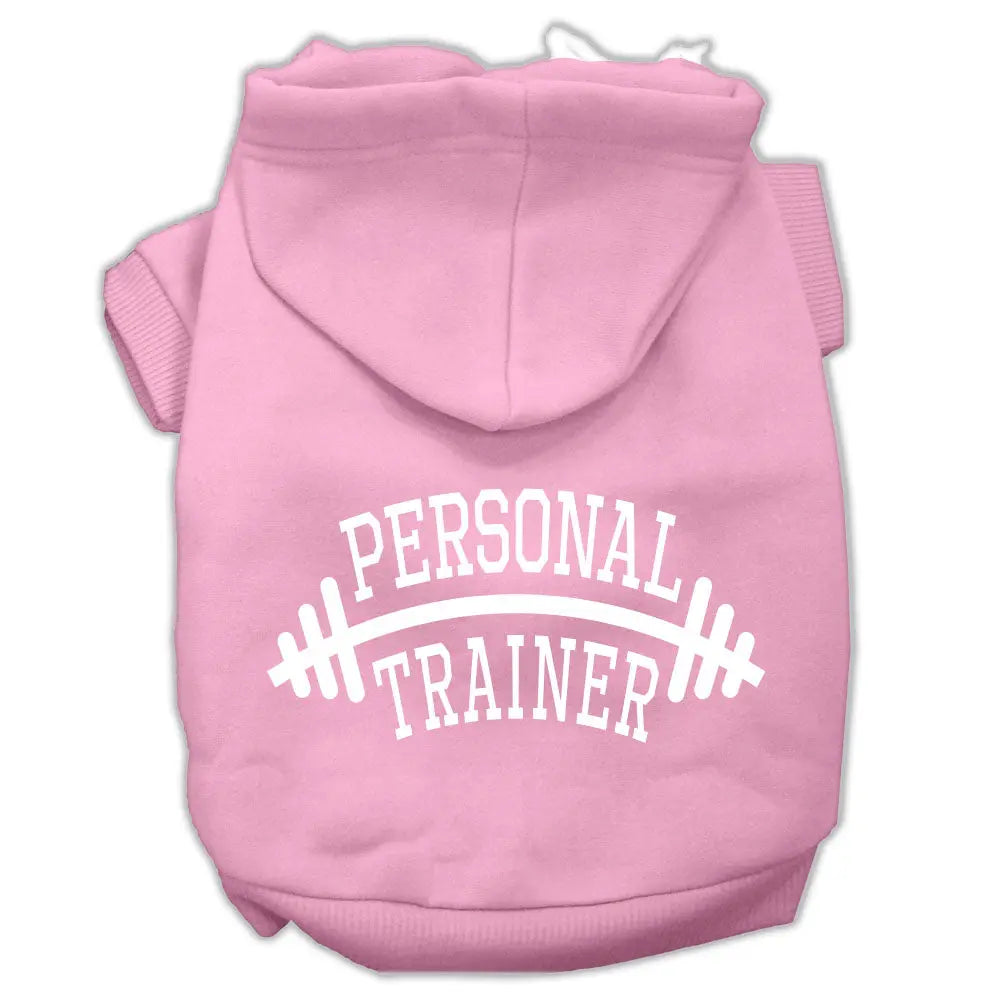 Personal Trainer Screen Print Pet Hoodies Light Pink Size Sm Default Title
