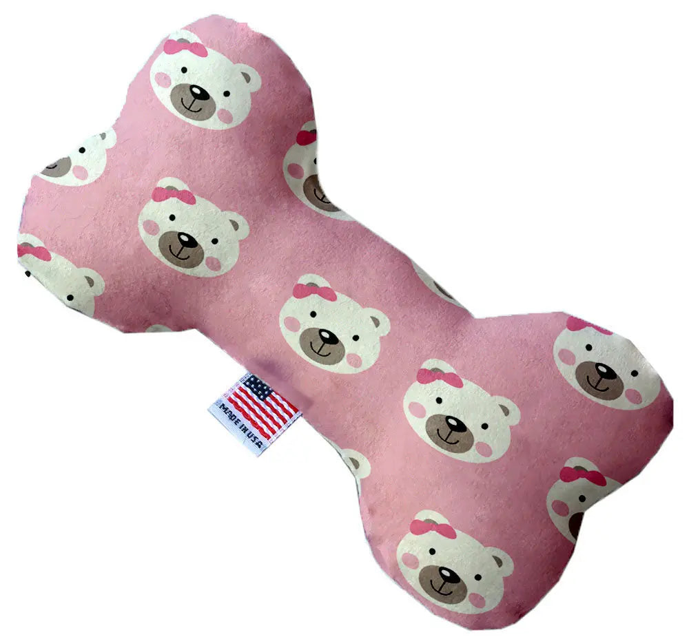 Pink Bears And Bows 6 Inch Bone Dog Toy Default Title