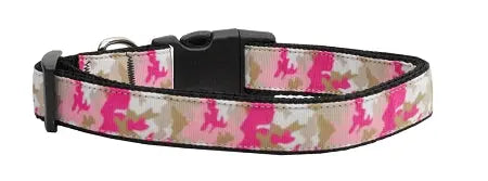 Pink Camo Nylon Dog Collar Xl Default Title
