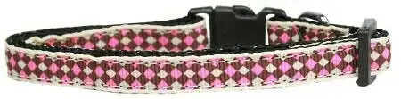Pink-Checkers-Nylon-Collar-Cat-Safety-GreatEagleInc-320019363