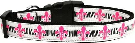 Pink-Fleur-De-Lis-Nylon-Cat-Collar-GreatEagleInc-318487771